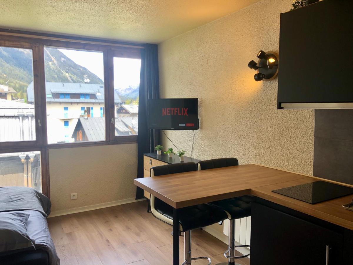 Studio Lumineux Neuf Dans L'Hyper Centre Avec Vue Chamonix Exteriér fotografie